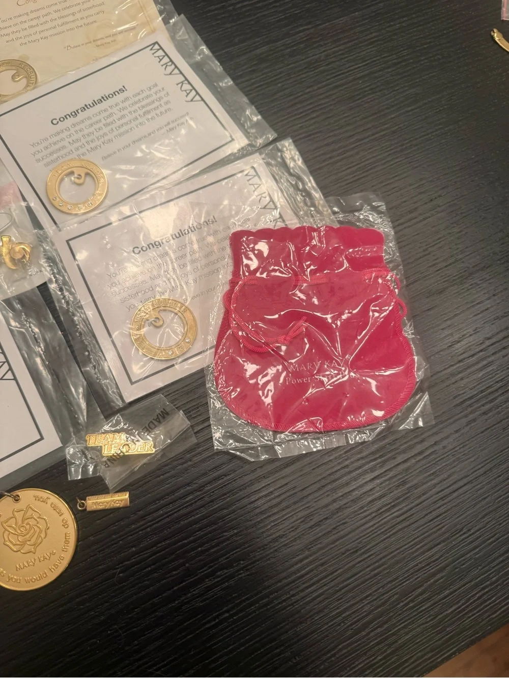 Mary Kay Bundle of Pins Pin Enhancers Keychains Magnet Charms Assorted Lot